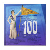 婦人参政権百年記念瓦 タイル (正面)