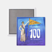 婦人参政権100年磁石 マグネット (正面/裏面)