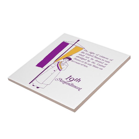 婦人参政権 タイル (側面)