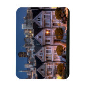 婦人家絵を描の夜景 マグネット (縦)
