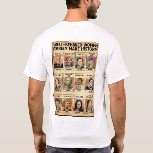 婦人投票シャツ Tシャツ (裏面)