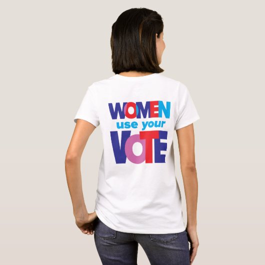 婦人投票Tシャツ Tシャツ (裏面フル)