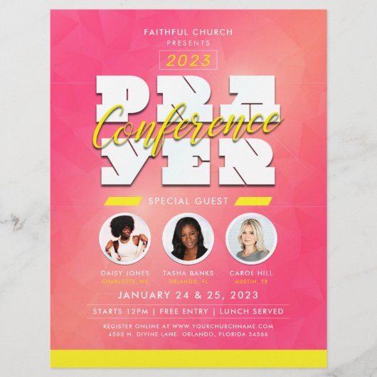 婦人教会祈りの言葉会議 チラシ (正面)