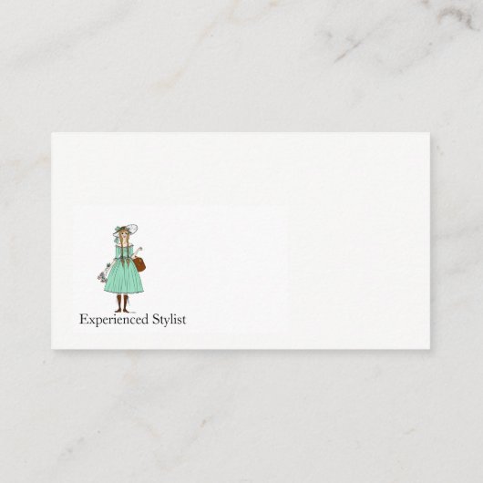 婦人服ファッションスタイリストコンサルタントの仕立て 名刺 (裏面)