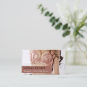 婦人服店ピンクリンジェリー 名刺 (スタンド正面)