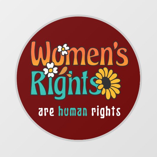 婦人権利人権フローラ引用文 ウィンドウサイン (シート)