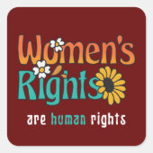 婦人権利人権フローラ引用文 スクエアシール (正面)