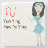 婦人漫画のコースター ストーンコースター (正面)