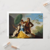 婦人用パラソルを持つスペインの紳士 カード (正面/裏面インサイチュ)