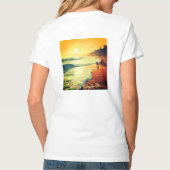 婦人用ベーシックVネックTシャツセール価格$23.16 Tシャツ (裏面)