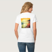婦人用ベーシックVネックTシャツセール価格$23.16 Tシャツ (裏面フル)