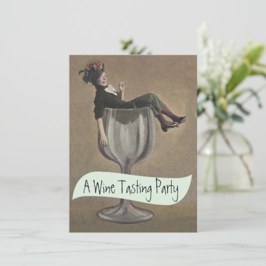 婦人用ワカジュアルイングラステイストパーティの招待状 招待状 (スタンド正面)