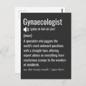 婦人科おもしろい学者の定義 ポストカード (正面/裏面)