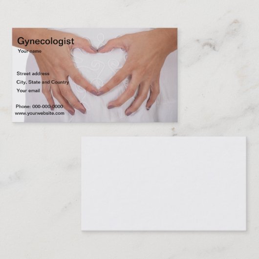 婦人科医の名刺 名刺 (正面/裏面)