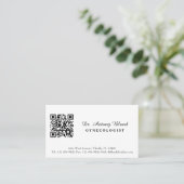 婦人科医QRコード付き名刺 名刺 (スタンド正面)