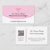 婦人科医QRコード付き産婦人科医OBGYNカード 名刺 (正面/裏面)