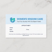 婦人科診療事業 | モダンアポイントメント 名刺 (裏面)