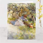 婦人読新聞 カード (黄色い花)