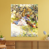 婦人読新聞 キャンバスプリント (インサイチュ (リビング))