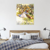 婦人読新聞 キャンバスプリント (インサイチュ (寝室))