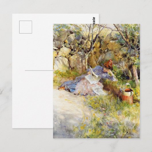 婦人読新聞 ポストカード (正面/裏面)