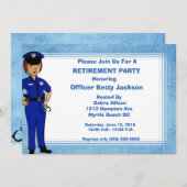 婦人警察官退職招待状 招待状 (正面/裏面)