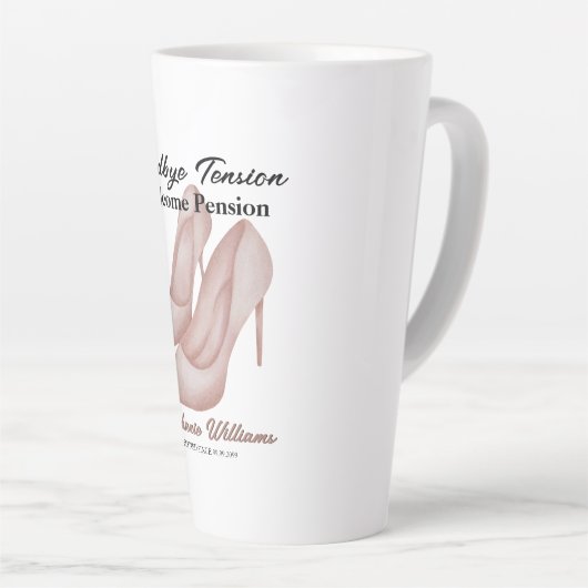 婦人退職別のテンション・オフィス・ヒール カフェラテマグ (右アングル)