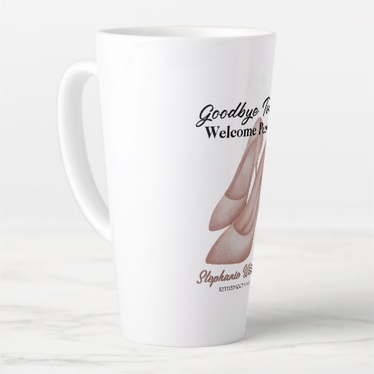 婦人退職別のテンション・オフィス・ヒール カフェラテマグ (左アングル)