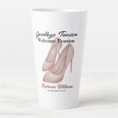 婦人退職別のテンション・オフィス・ヒール カフェラテマグ (正面)