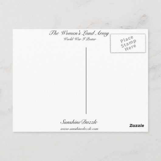 婦人陸軍 ポストカード (裏面)
