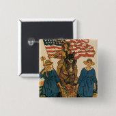 婦人陸軍 缶バッジ (正面&裏面)