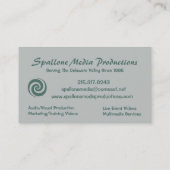 媒体の生産の名刺 名刺 (裏面)