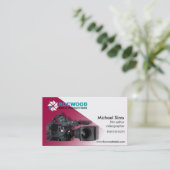 "媒体生産"のコンサルタント、フィルムの編集者、ビデオ 名刺 (スタンド正面)