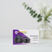 "媒体生産"のコンサルタント、フィルムの編集者、ビデオ 名刺 (スタンド正面)