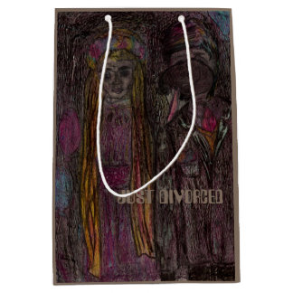 媒体、ちょうど"離婚する無光沢の中型のギフトバッグ" ミディアムペーパーバッグ