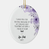 嫁から贈り物クリスマスオーナメントのお母さん セラミックオーナメント (右)