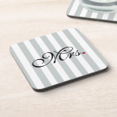 嫁クリック婦人カスタマイズストライプ類 コースター (左側)
