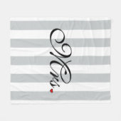 嫁クリック婦人カスタマイズストライプ類 フリースブランケット (正面(横))