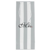 嫁クリック婦人カスタマイズストライプ類 ワインギフトバッグ (裏面)