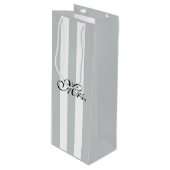 嫁クリック婦人カスタマイズストライプ類 ワインギフトバッグ (正面アングル)