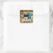 嫁パーソナライズされた女房に結婚贈り物 スクエアシール (バッグ)