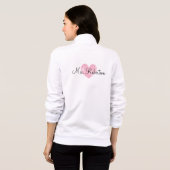 嫁パーソナライズされた嫁のミセス結婚のジップアップジャケット パーカ (裏面フル)