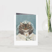 嫁入りおもしろいの可愛い猫が花嫁 招待状 (裏面)