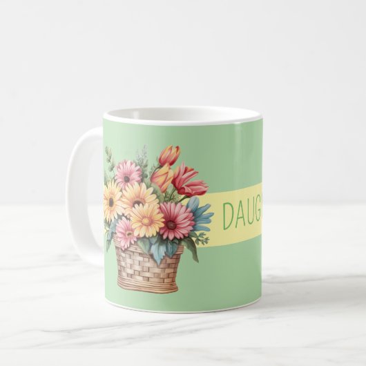 嫁最高の娘が花を緑に咲かせる コーヒーマグカップ (正面左)