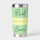 嫁最高の娘が花を緑に咲かせる 保温保冷タンブラー (正面)