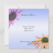 嫁結婚嫁の親招き。デイジー花 招待状 (裏面)