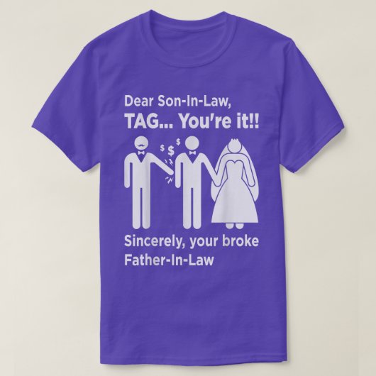 嫁親愛婦パパのマーの結婚父 Tシャツ (デザイン正面)