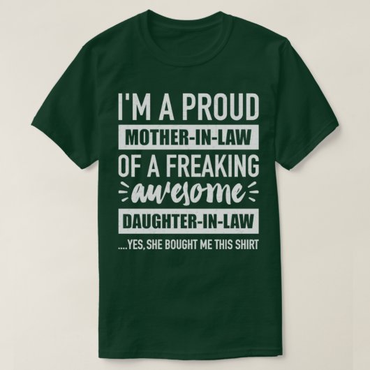 嫁誇りを持った親の素晴らし母 Tシャツ (デザイン正面)