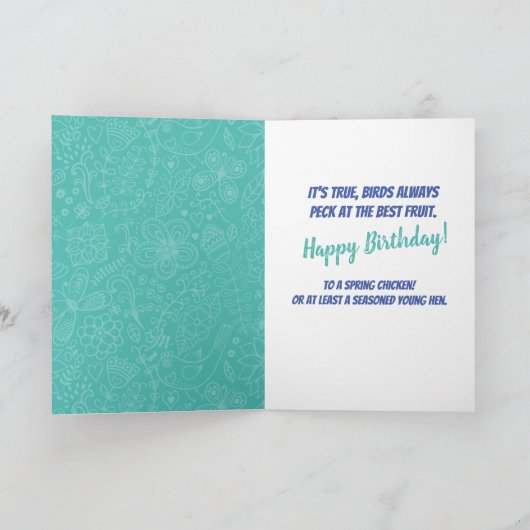 嫉妬おもしろいの鳥の彼女のための無料誕生日 カード (内部)