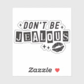 嫉妬しない女の子おもしろいの引用文カスタムはヴィニーをカット シール (シート)